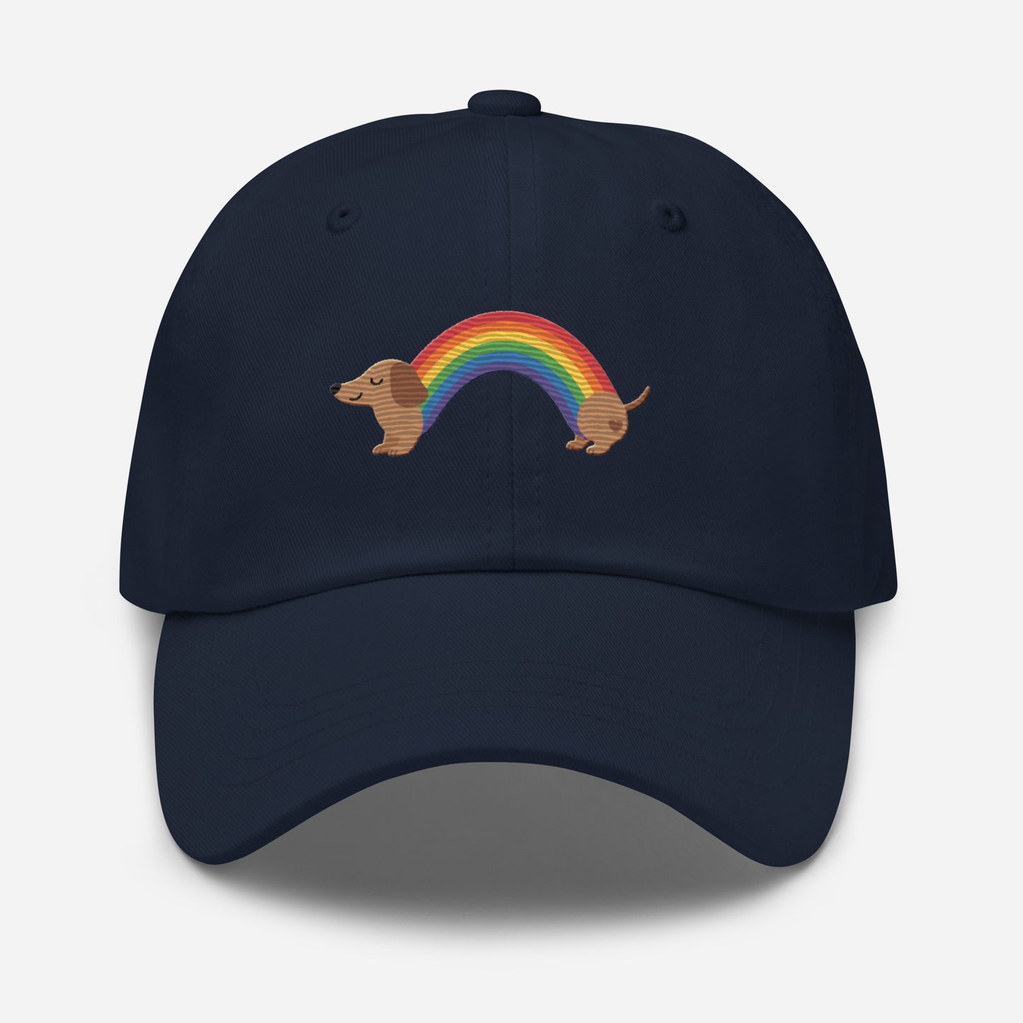 Rainbow Dachshund Embroidered Hat