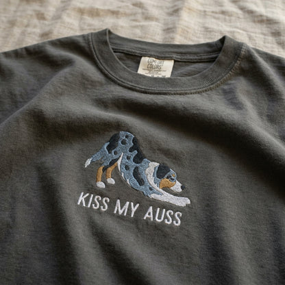 ‘Kiss My Auss’ Aussie Embroidered tee