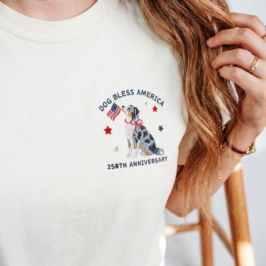 'Dog Bless America' Australian Shepherd Tee