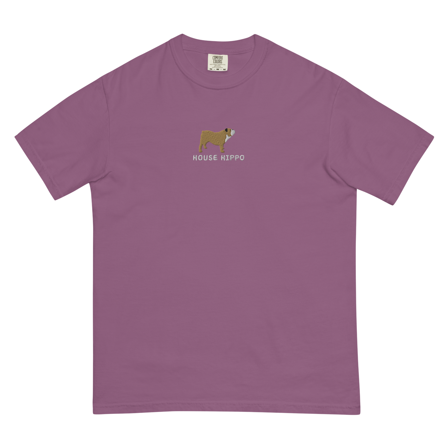 ‘House Hippo’ Embroidered Bulldog Tee
