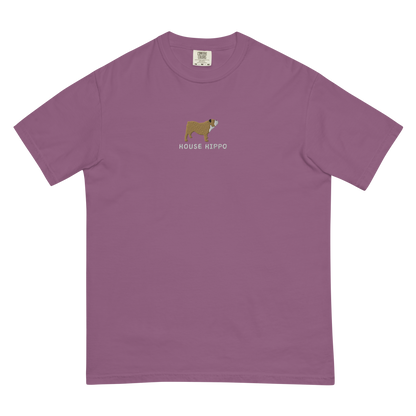 ‘House Hippo’ Embroidered Bulldog Tee