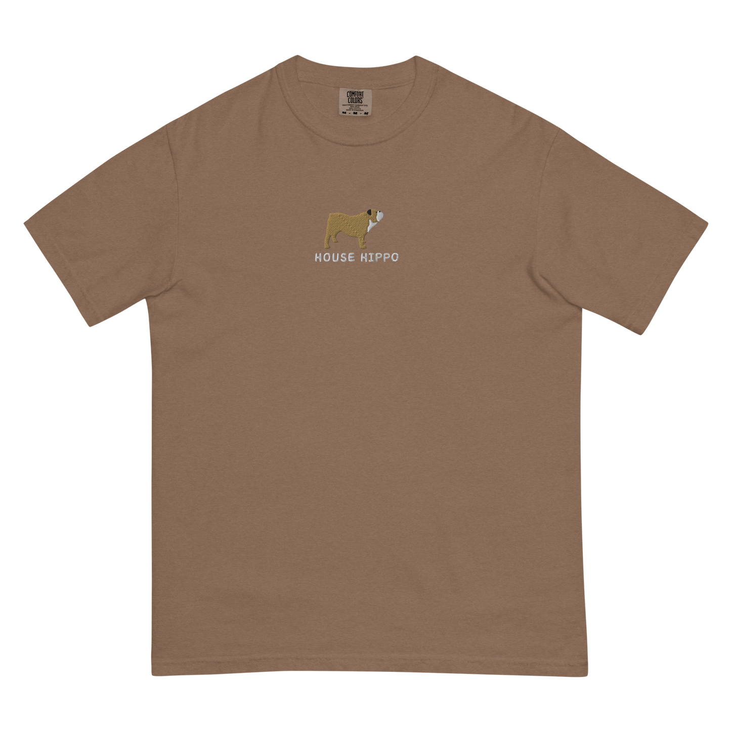‘House Hippo’ Embroidered Bulldog Tee