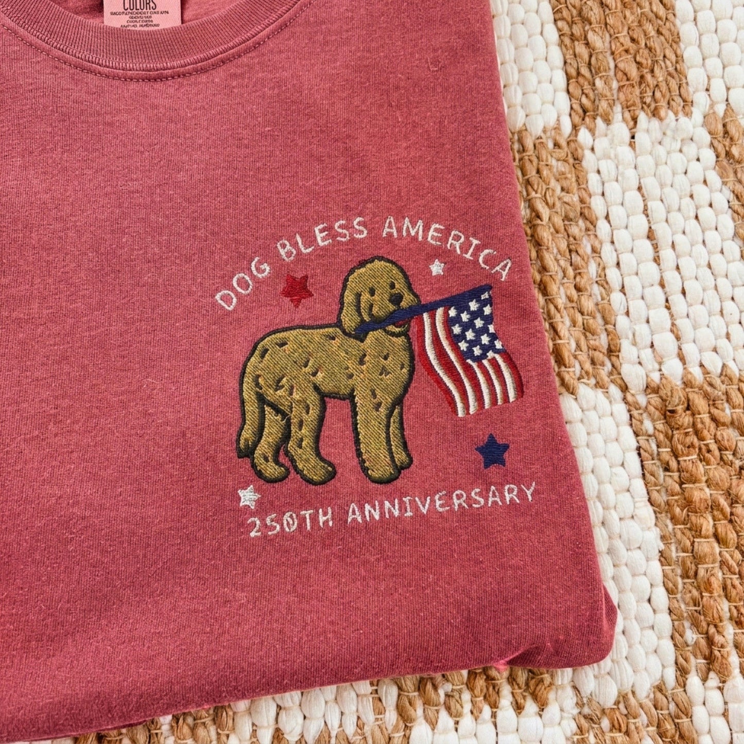 ‘Dog Bless America’ Goldendoodle Tee