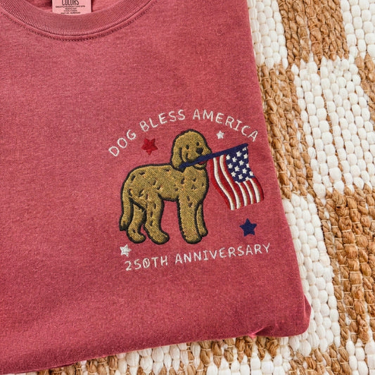 ‘Dog Bless America’ Goldendoodle Tee