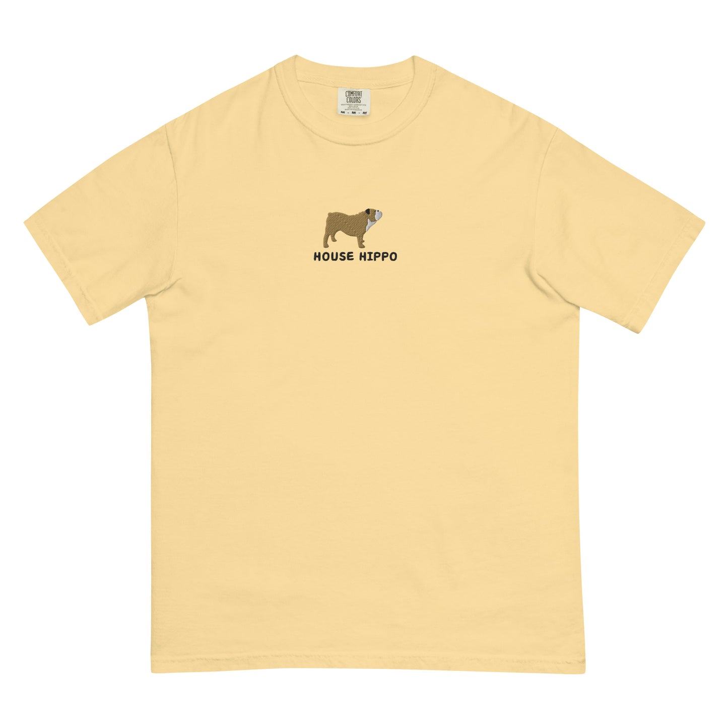 ‘House Hippo’ Embroidered Bulldog Tee