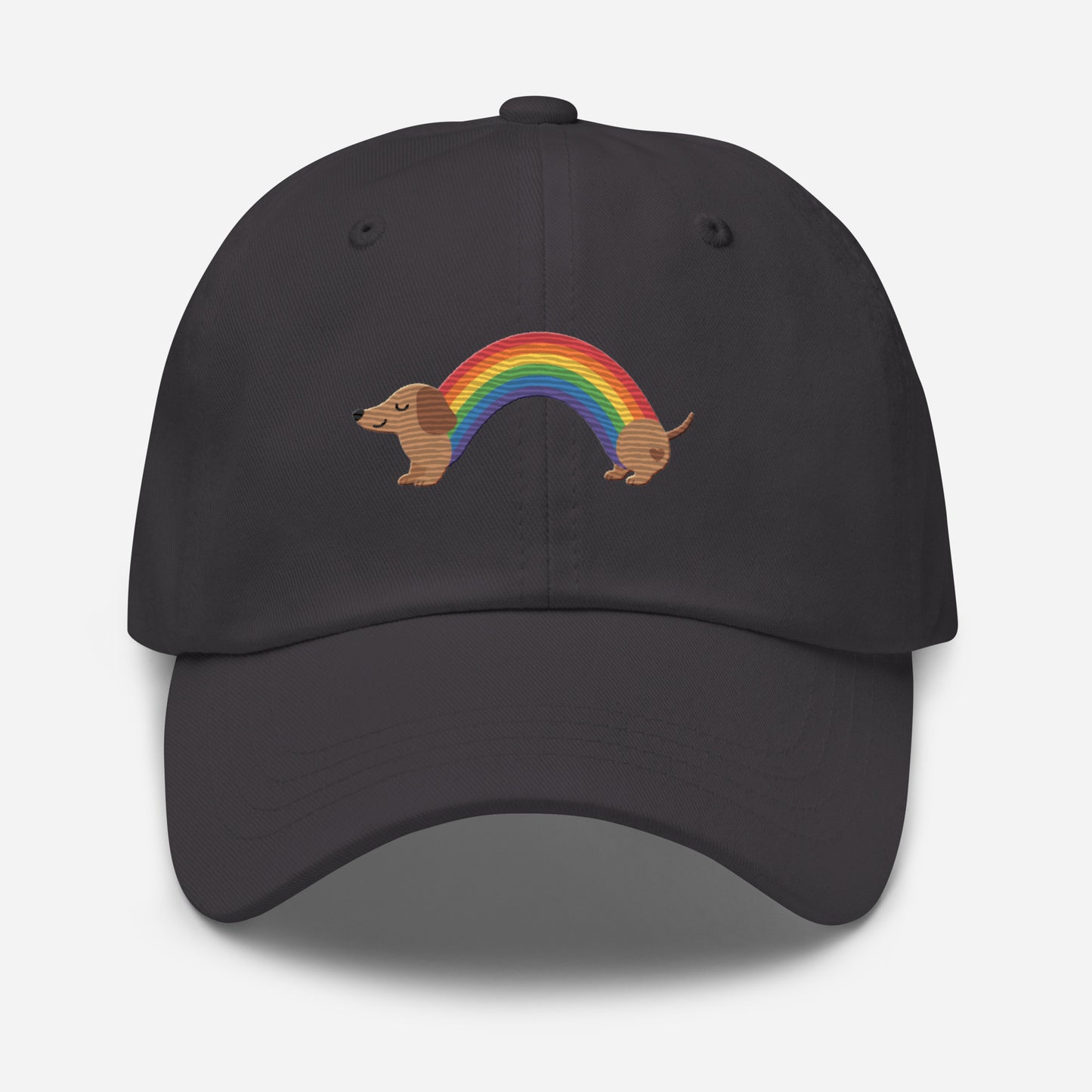 Rainbow Dachshund Embroidered Hat