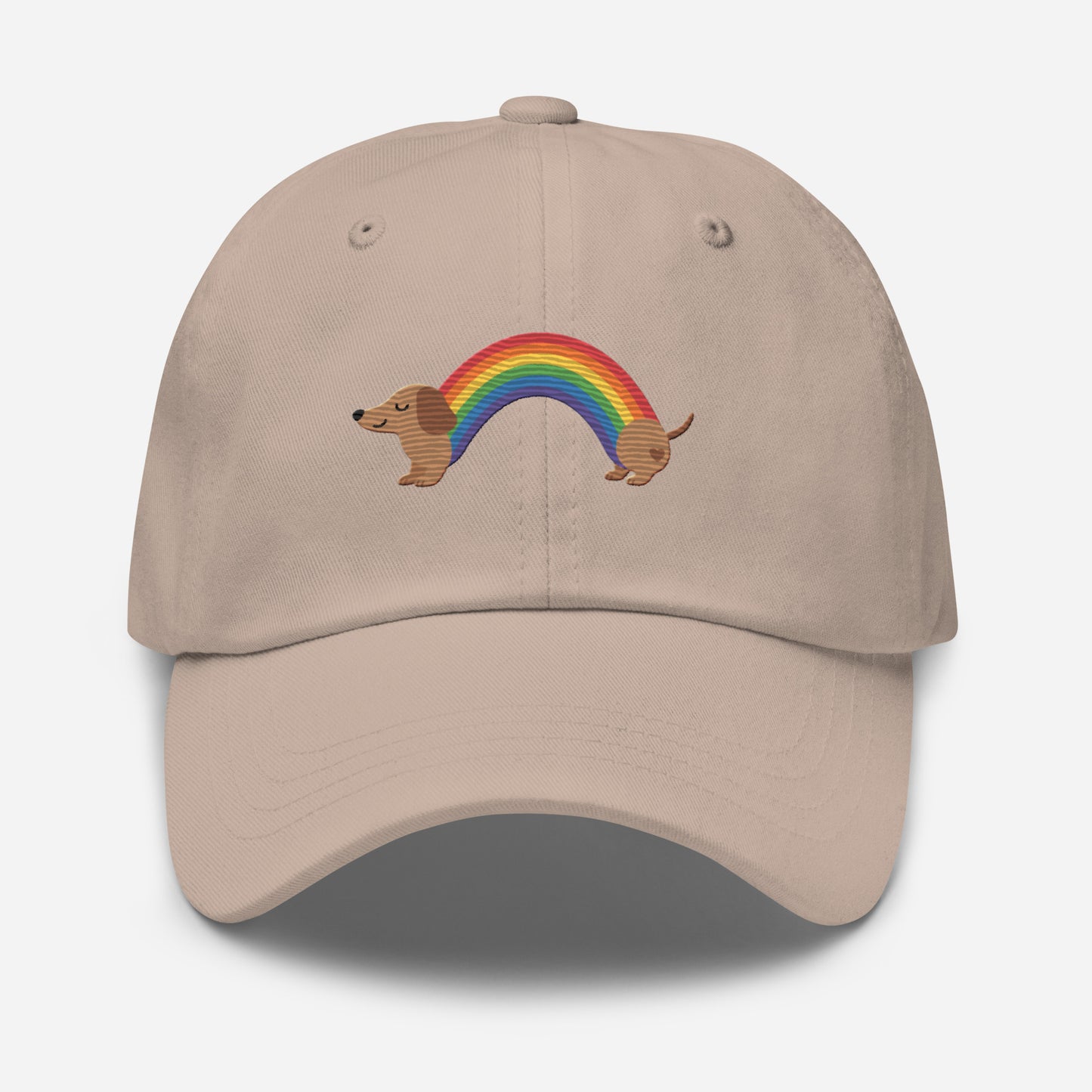 Rainbow Dachshund Embroidered Hat