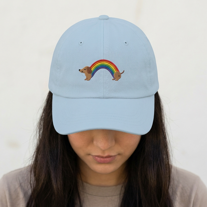 Rainbow Dachshund Embroidered Hat