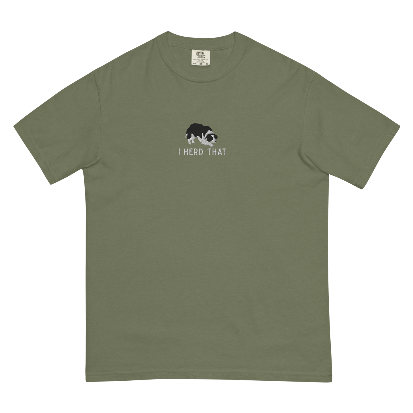 ‘I Herd That’ Border Collie Embroidered tee