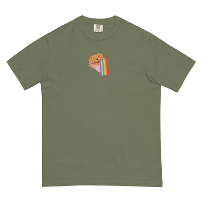 Rainbow Pride Pup Embroidered Tee