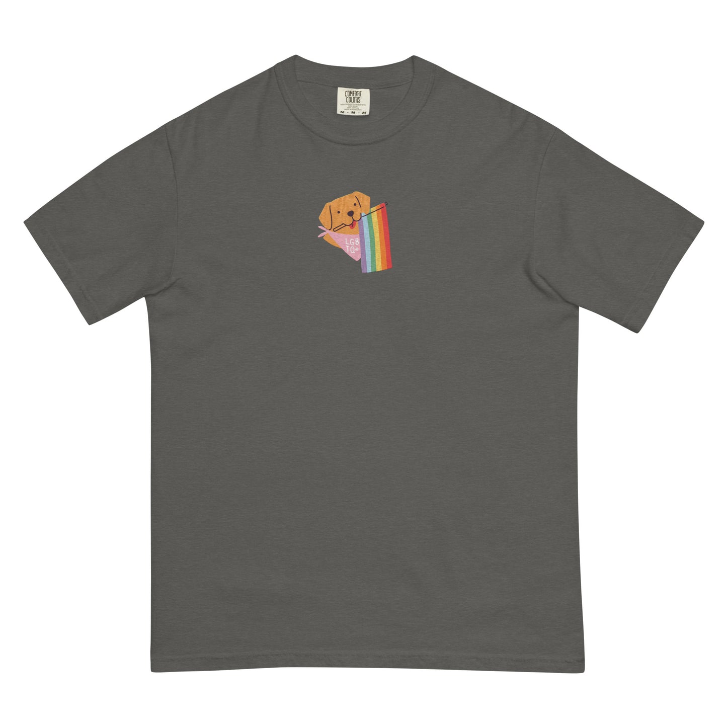 Rainbow Pride Pup Embroidered Tee
